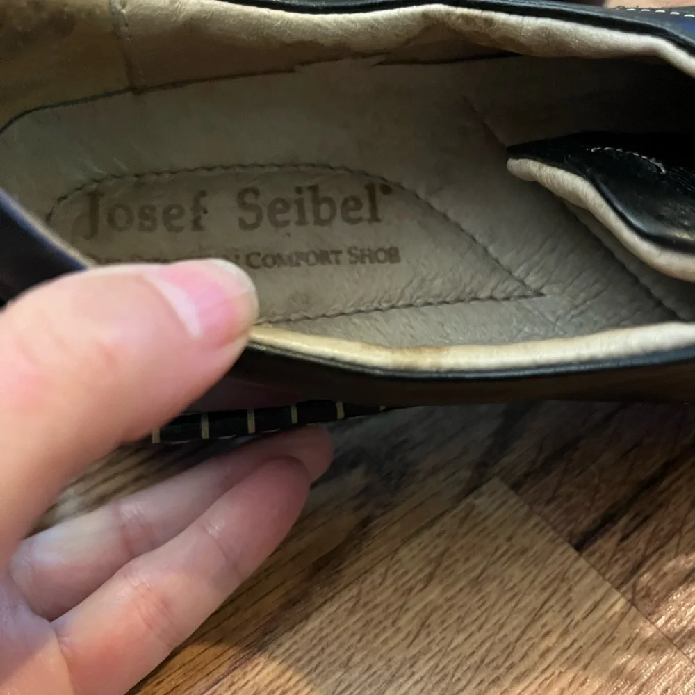 Josef Seibel Women’s Lindsey Oxford Black Leather Shoes Size 39 - Picture 12 of 15